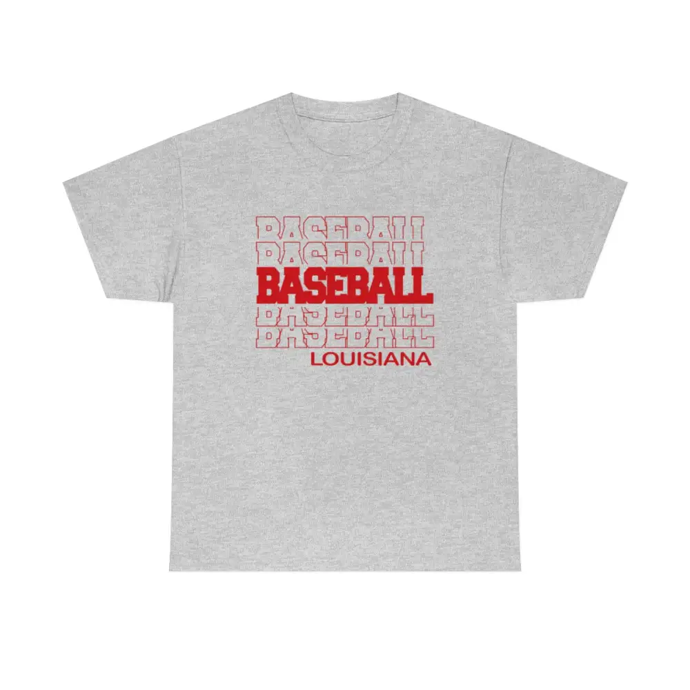 Baseball Louisiana in Modern Stacked Lettering