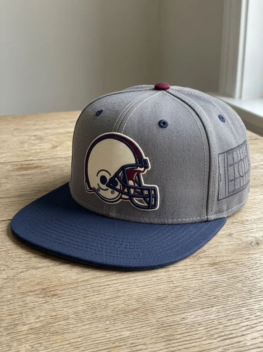 Men's American Football Fan Helmet Field Graphic Printed Cap