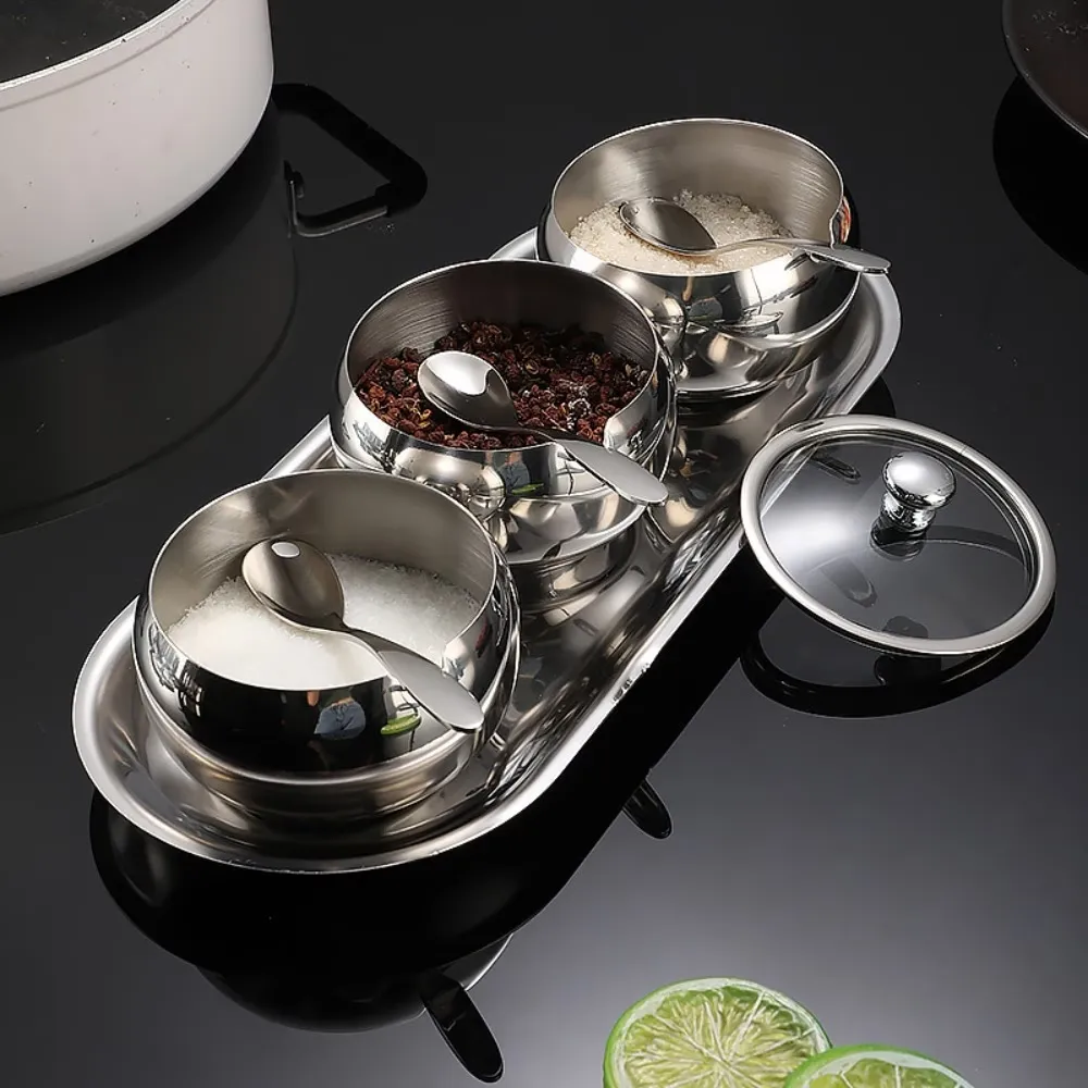 Stainless Steel Spice Jar Set