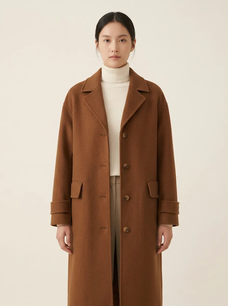 Layered Wool-Blend Longline Outerwear Coat