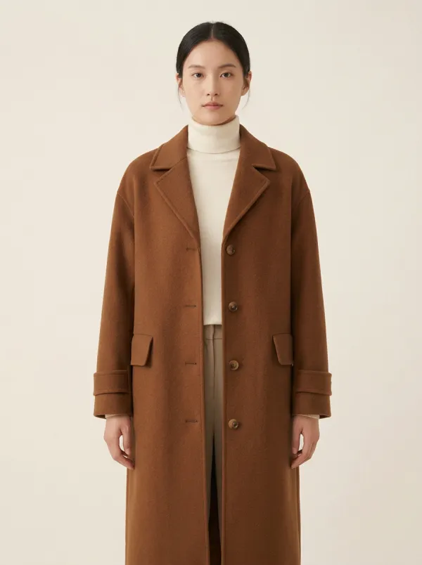 Layered Wool-Blend Longline Outerwear Coat