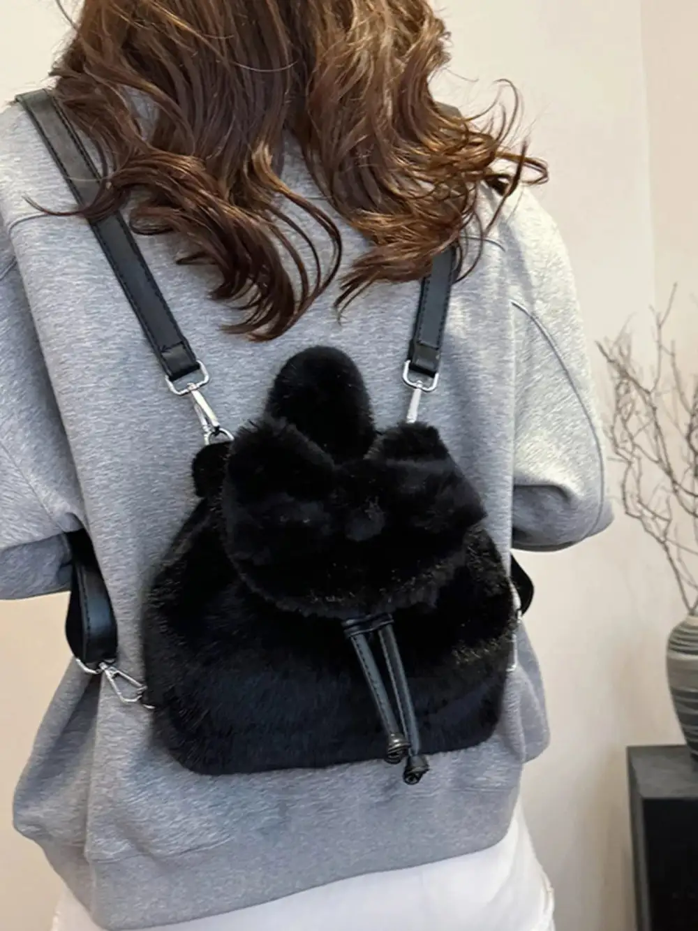 Compact Drawstring Casual Backpack