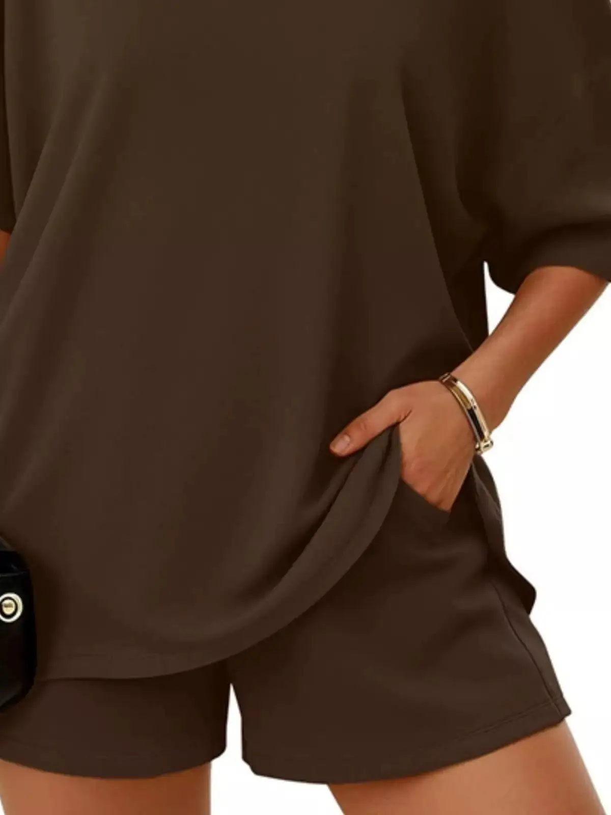 Polished Relaxed Everyday Top and Shorts Matching Set