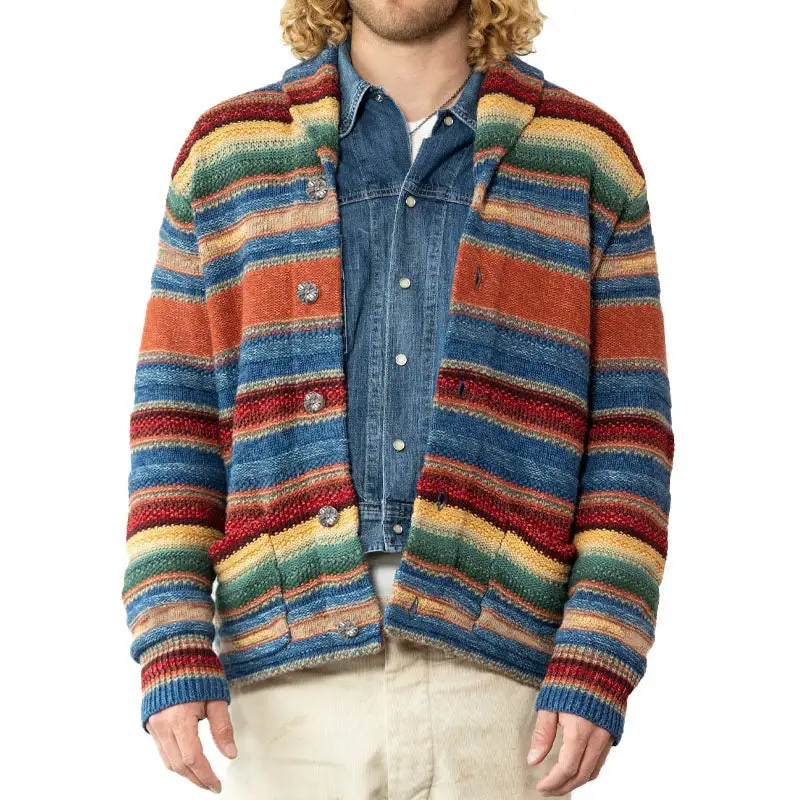Buttoned Lounge Jacquard Cardigan