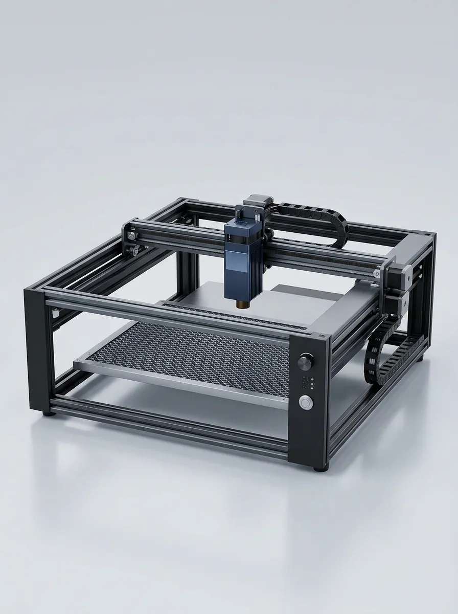 Metal-Frame Desktop Laser Cutting and Engraving Machine for Maker Projects