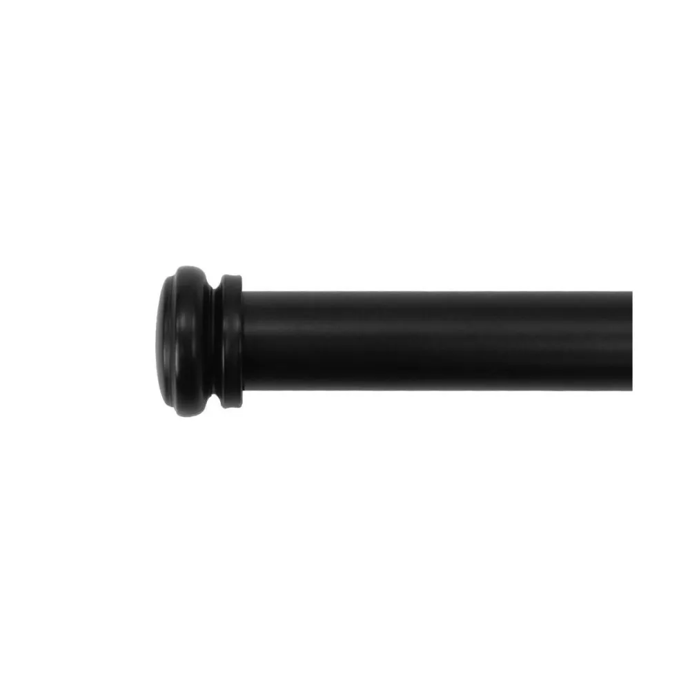 End Cap Finial Metal Drapery Rod Set