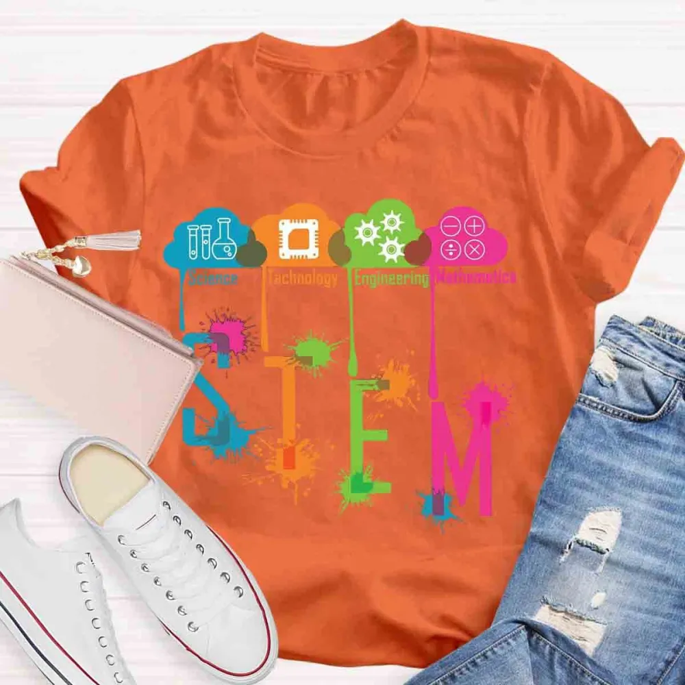 Color Splash Ink Teacher T-Shirt