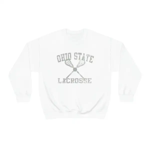 Sport Print Lacrosse Graphic Crewneck Sweatshirt