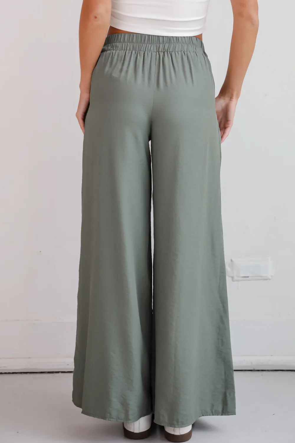 Olive Wide Leg Pants