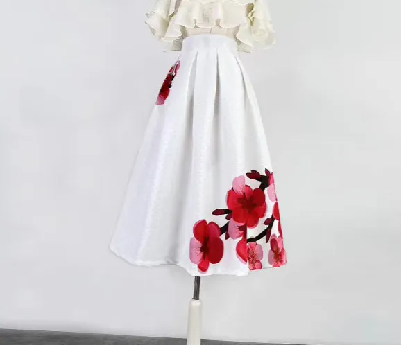 Textured Garden Everyday Casual Skirt