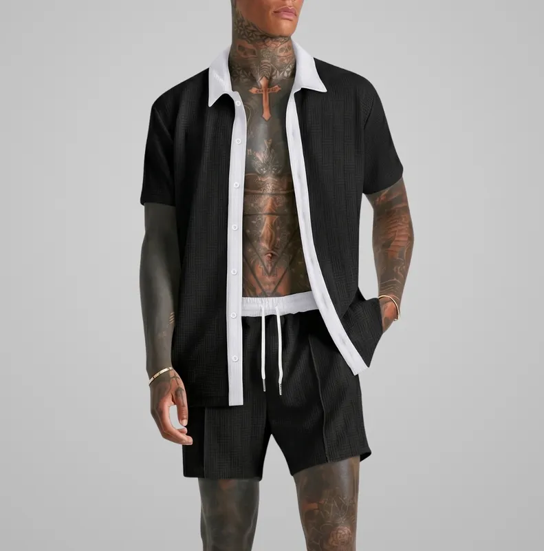Contrast Trim Two Piece Set