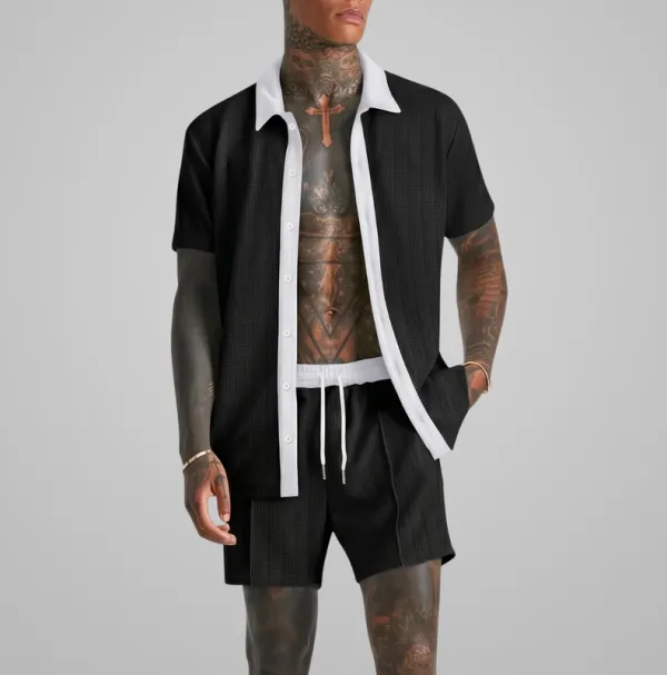 Contrast Trim Two Piece Set