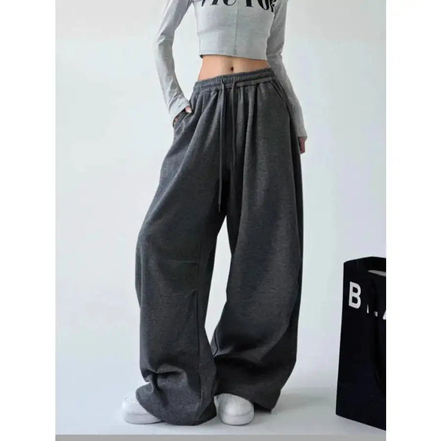 Oversized Wide Leg Drawstring Pants