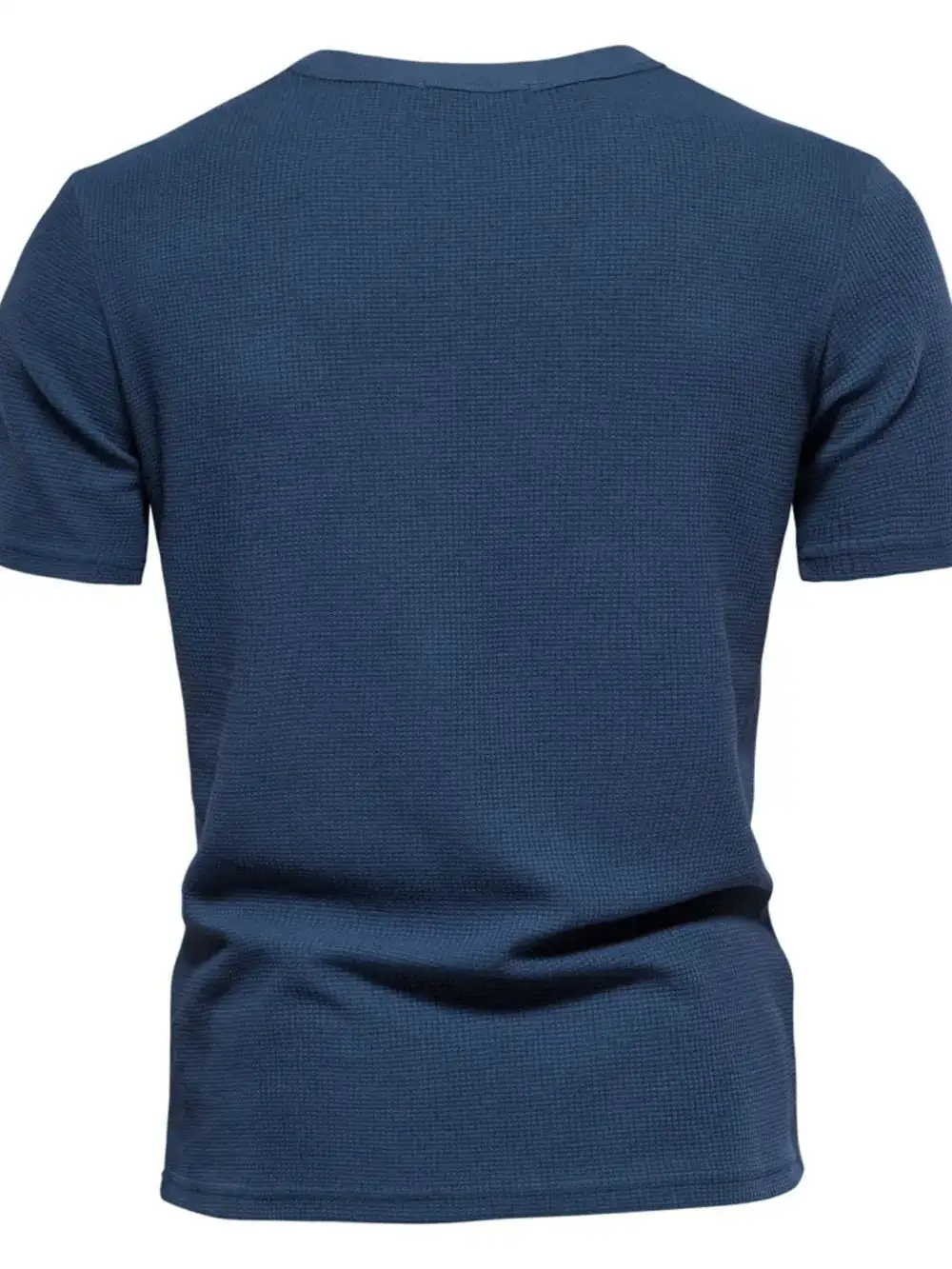 Waffle Knit Short Sleeve Crew Neck Tee