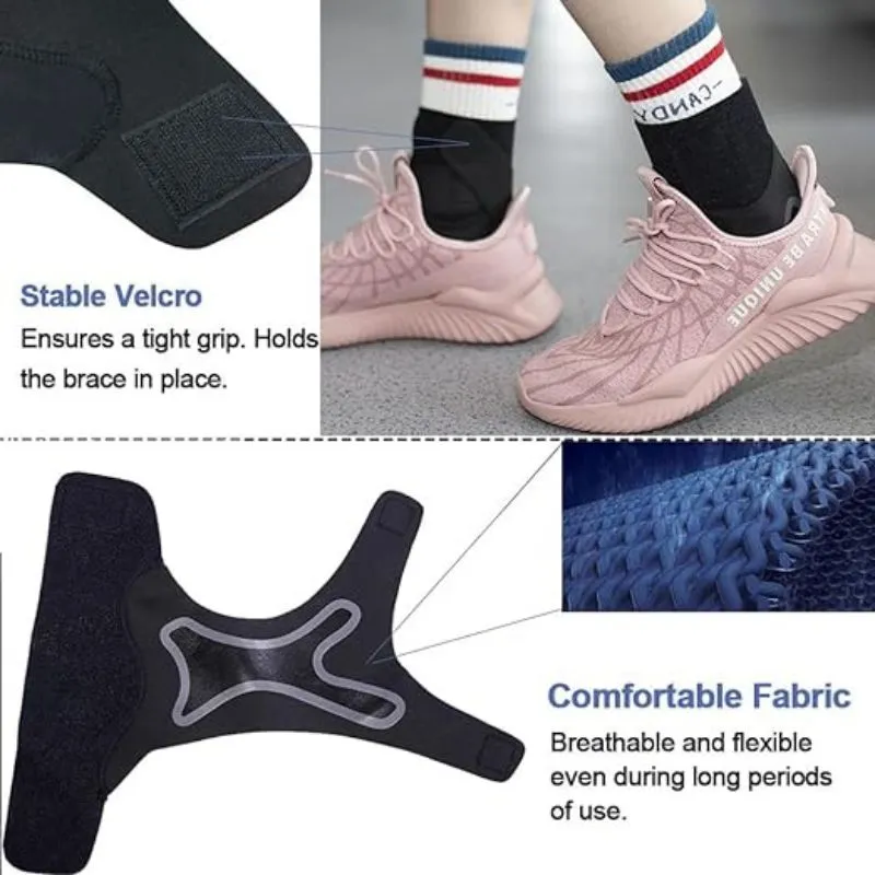 Ankle Support Brace, Breathable Plantar Fasciitis Sock with Arch Support Compression Ankle Brace Foot Strap Guard Foot Brace for Sprained Ankle, Heel Pain Sports Protector (1 Pair)