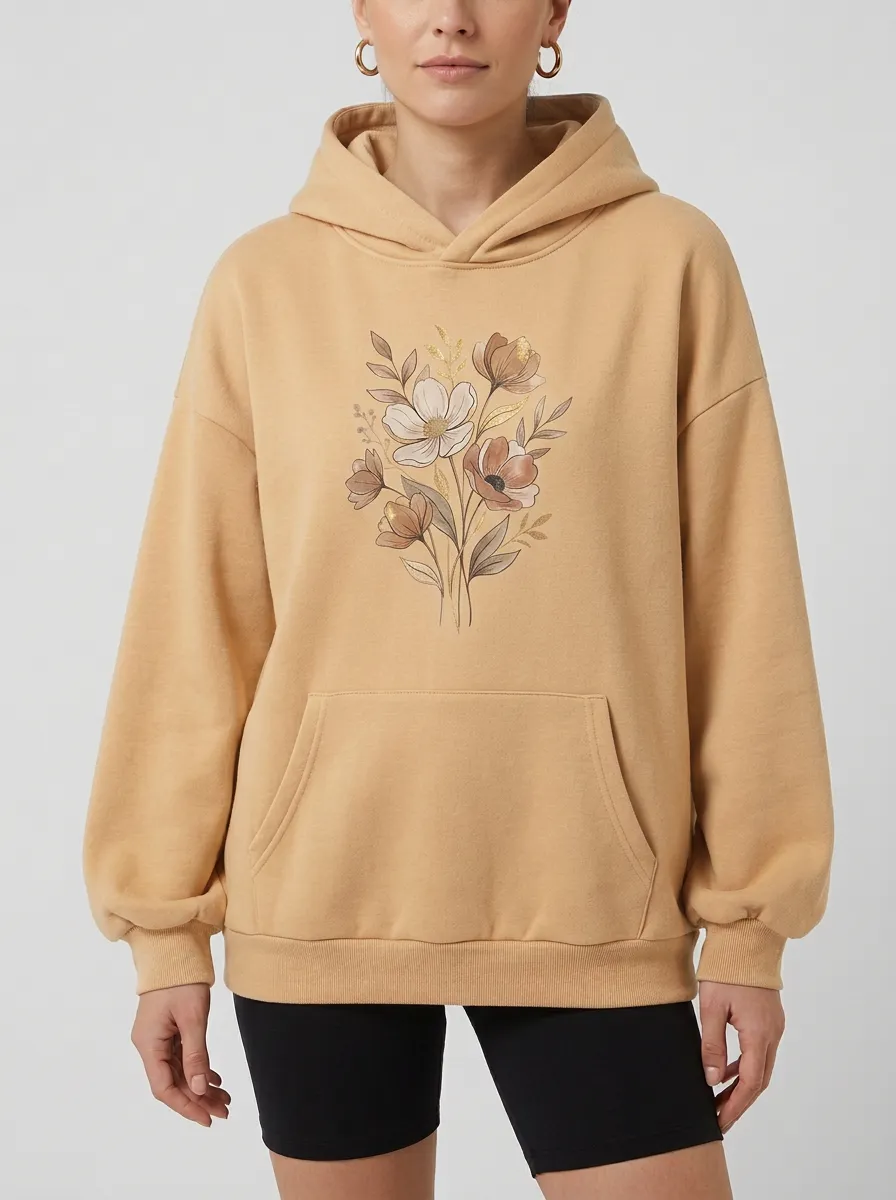 Everyday Botanical Nature Floral Bouquet Hoodie