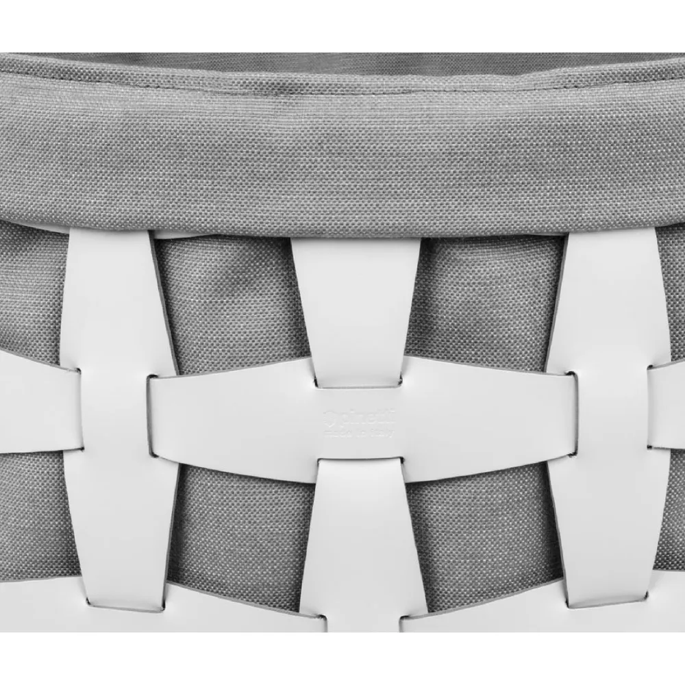 Textured Handwoven Leather Basket