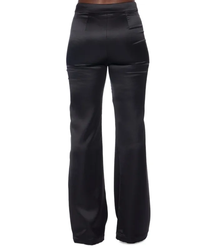 Satin Wide Leg Pocket Pants