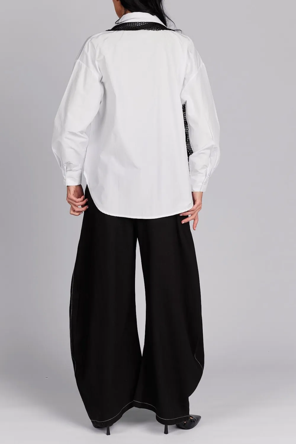 Mesh Button Front Shirt