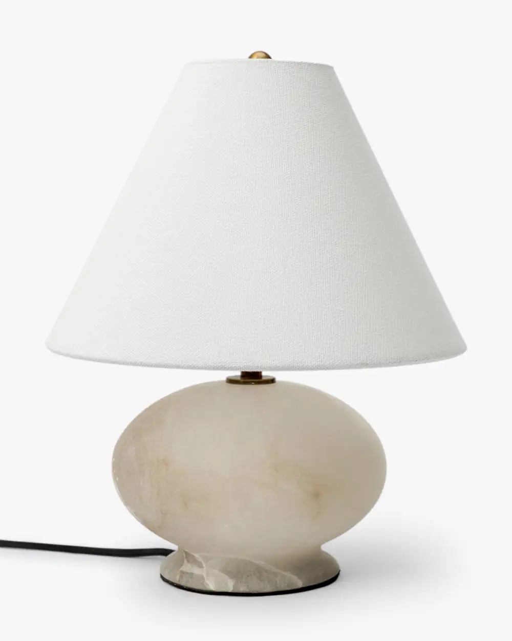Sculptural-Form Alabaster Table Lamp