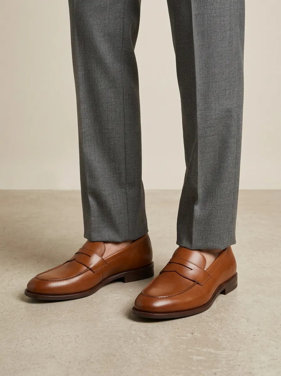 Men's Classic Leather Penny Loafers