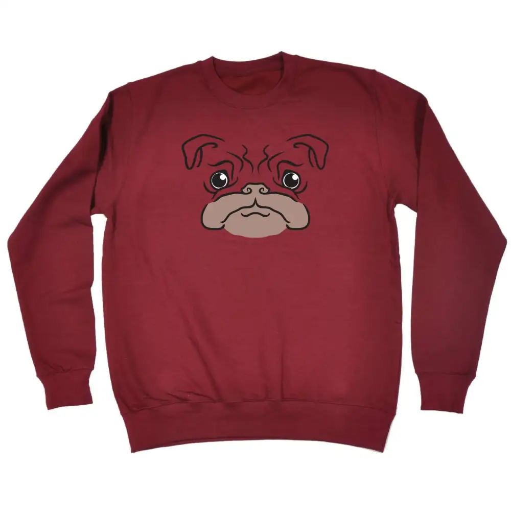 Pug Face Graphic Sweatshirt
