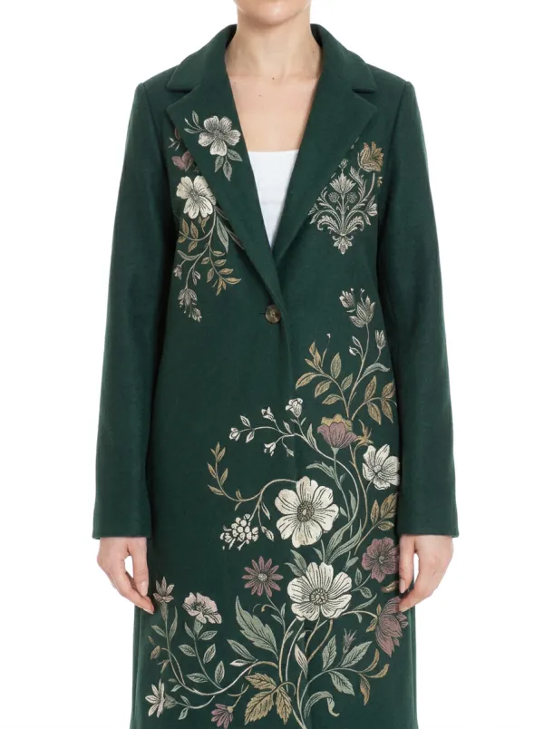 Women's Floral Lover Grey Botanical Printed Coat