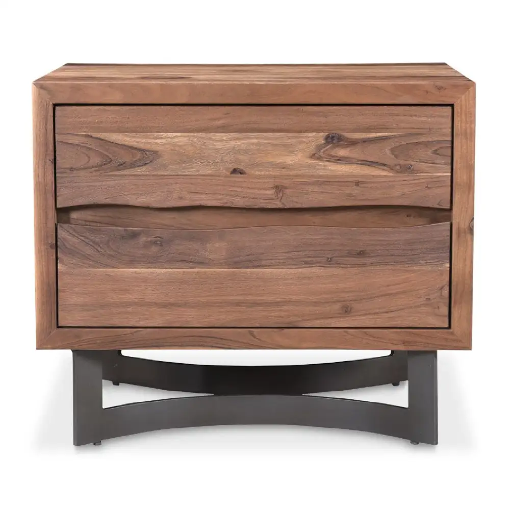 Acacia Drawer Rustic Nightstand