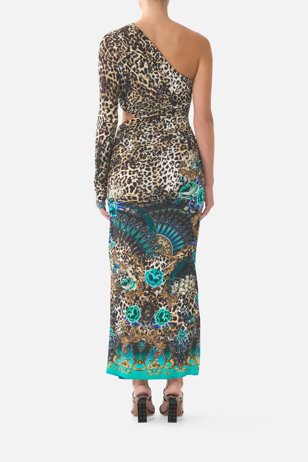 One Shoulder Jersey Cut Out Dress