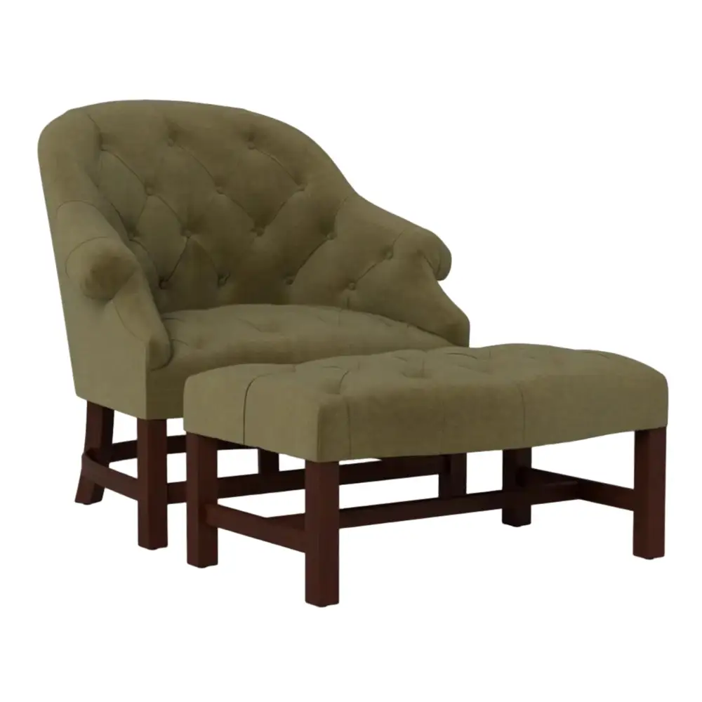 Refined Wood Ottoman