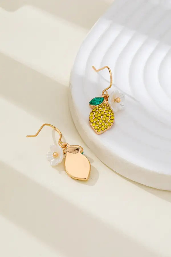 Sparkling Pave Lemon Drop arrings