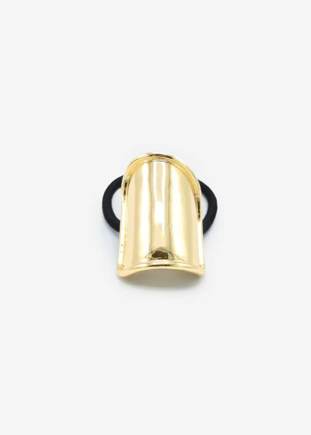 Gold Oval Design Hair Tie