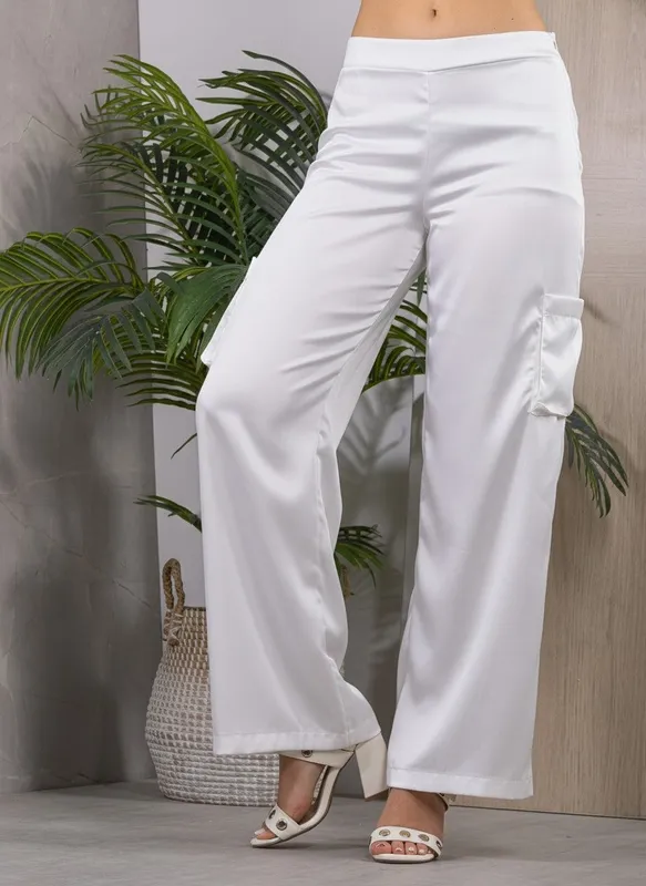 Satin Relaxed Wide Leg Pants