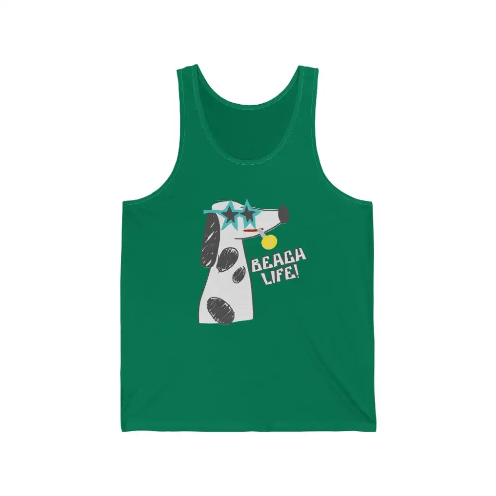 Beach Dog Graphic Tank Top