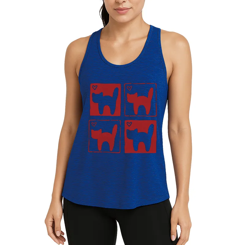 Women’s Cat Heart  Fitness Tank