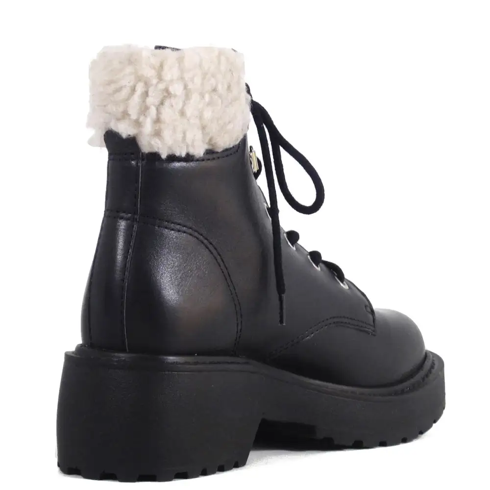 Combat with Shearling Ankle Boots