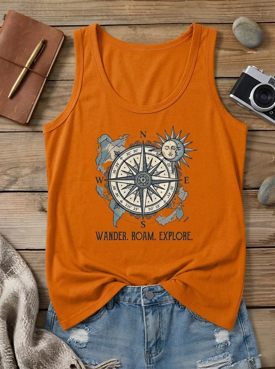 Travel Lover Compass Tank Top