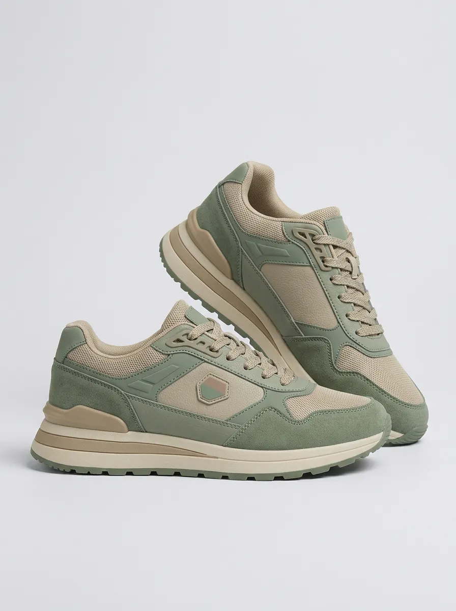 Unisex Casual Casual Suede Mesh Print Sneakers