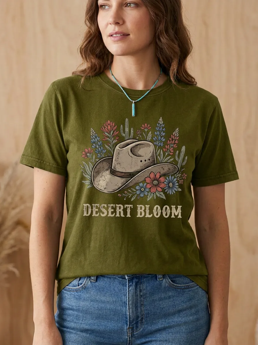 Cowboy-Hat Cowboy Western Crewneck T-Shirt