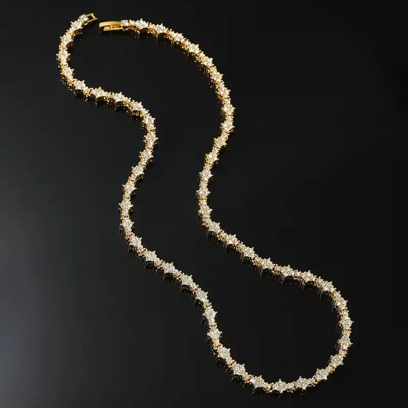 Cluster Tennis Necklace