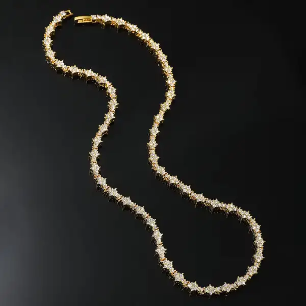 Cluster Tennis Necklace