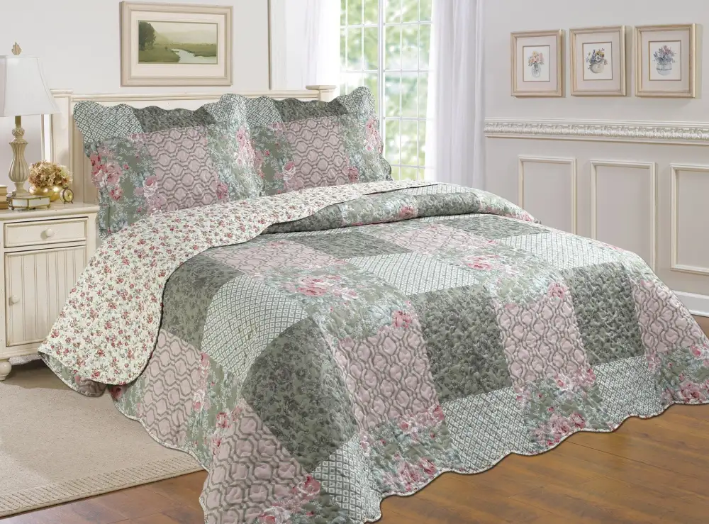 Cozy Cotton Reversible Quilt Bedding Set