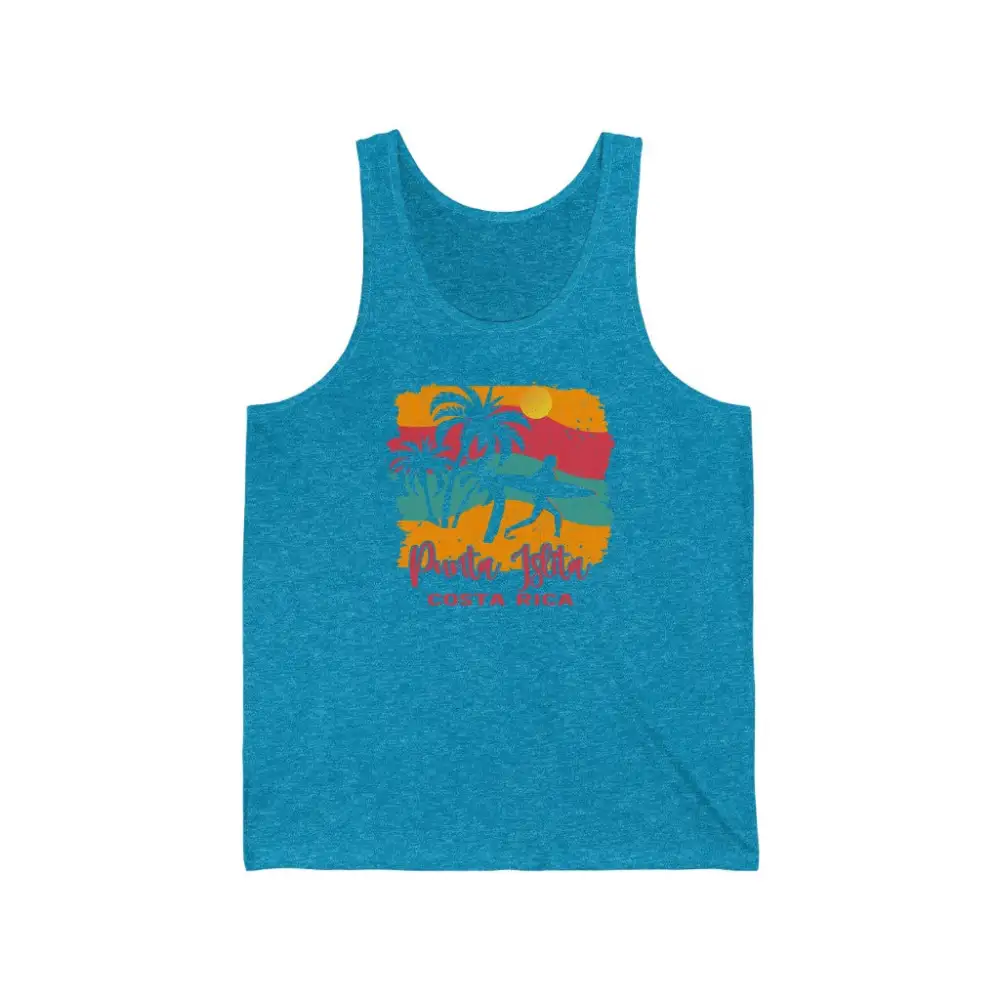 Beach Surf Sunset Graphic Tank Top