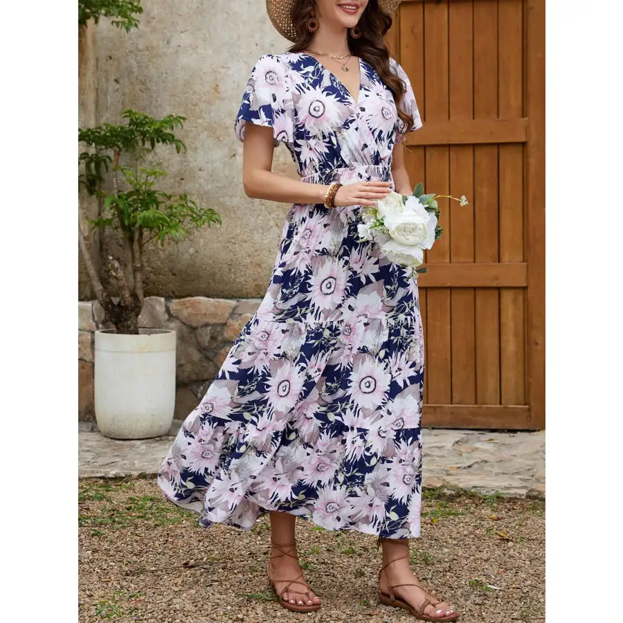 Surplice Midi Dress