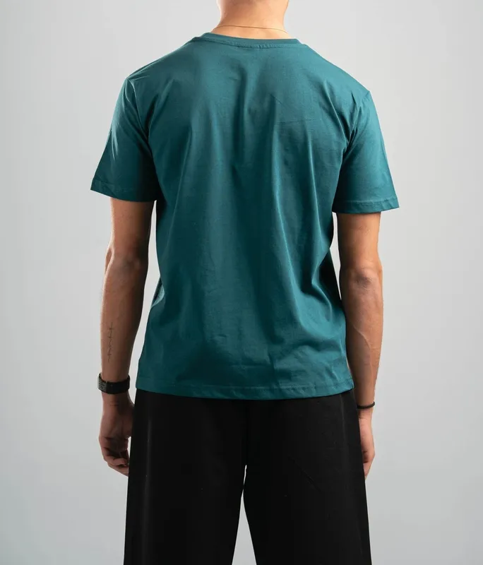 Teal Soft Cotton Crewneck Tee