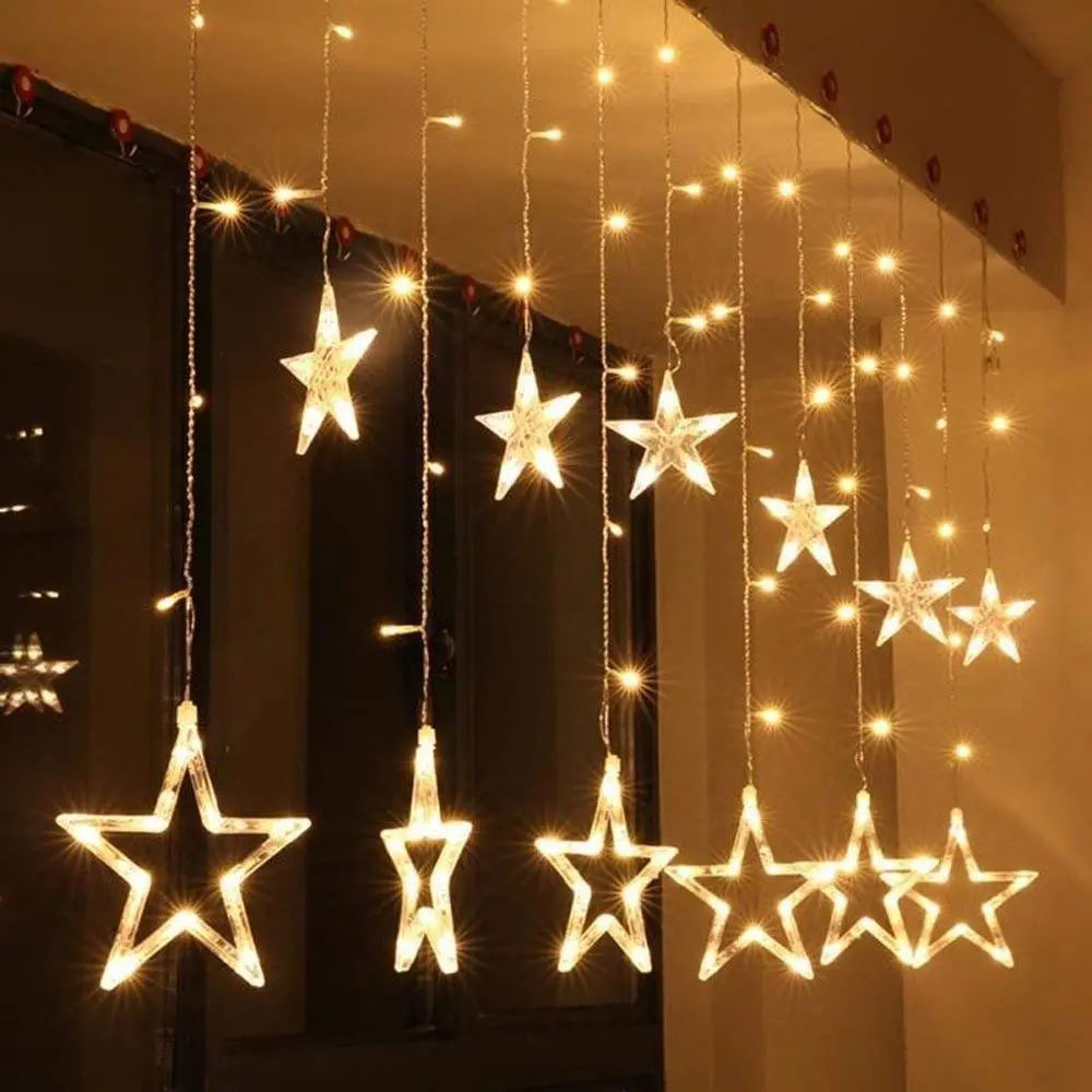 Star Curtain Light (12 Stars - Warm White)