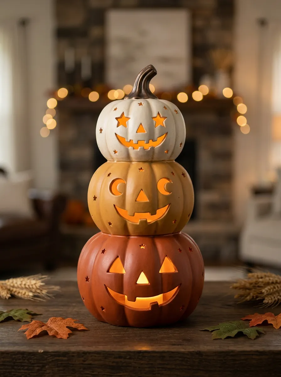 Spooky Jack-O-Lantern Halloween Pumpkin Light