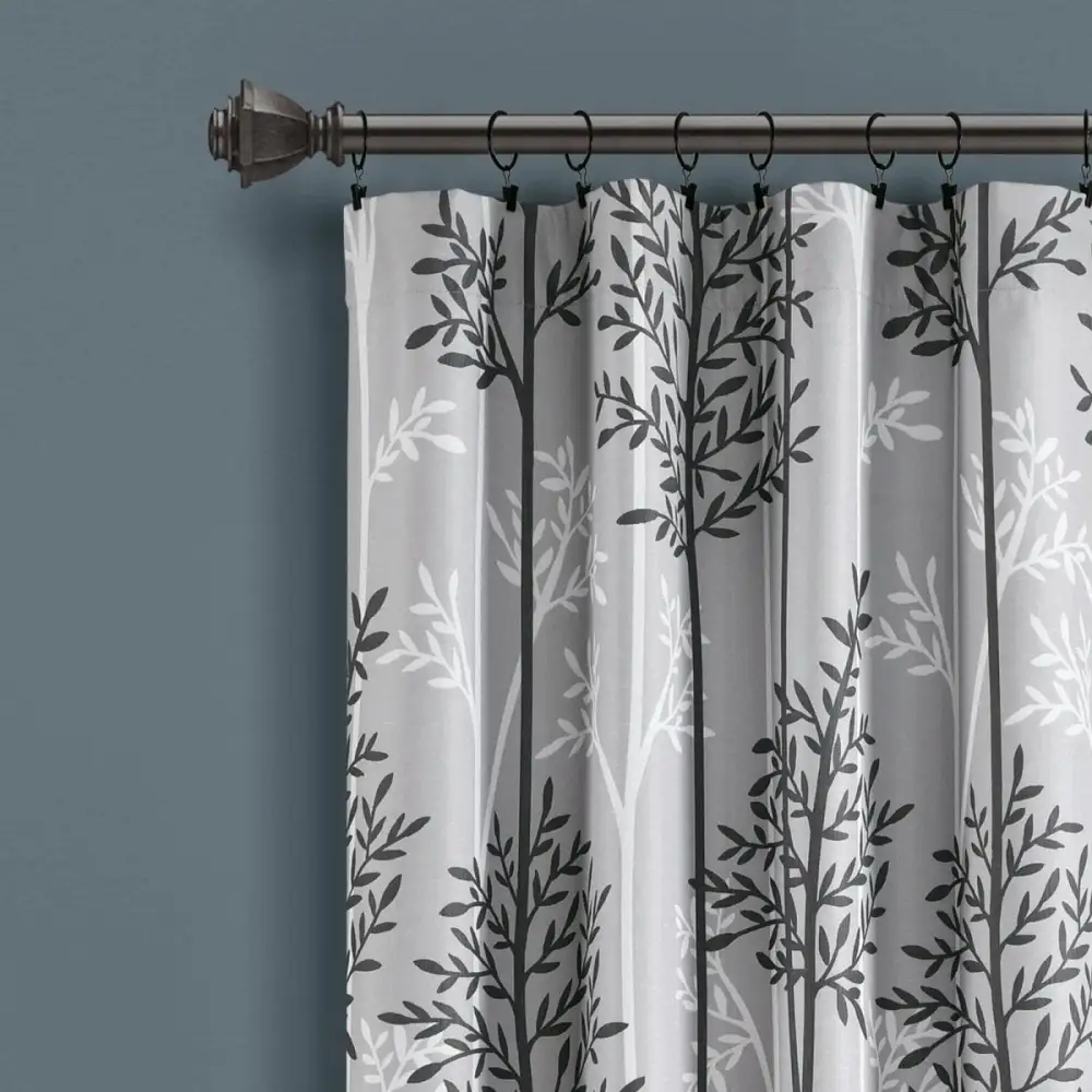 Farmhouse Botanical Full Blackout Rod Pocket Curtain Panel Set