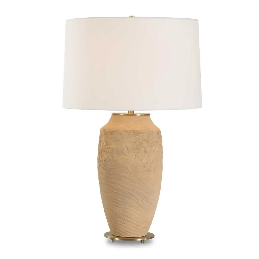 Textured Terracotta Table Lamp