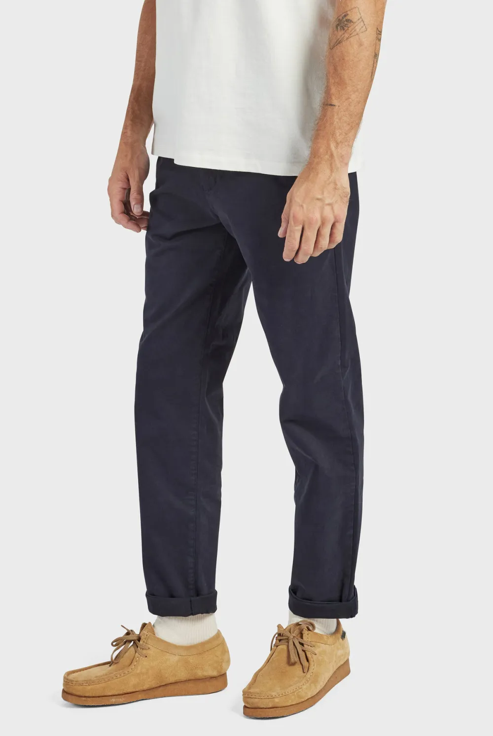 Tailored Fit Textured Cotton Casual Trousers